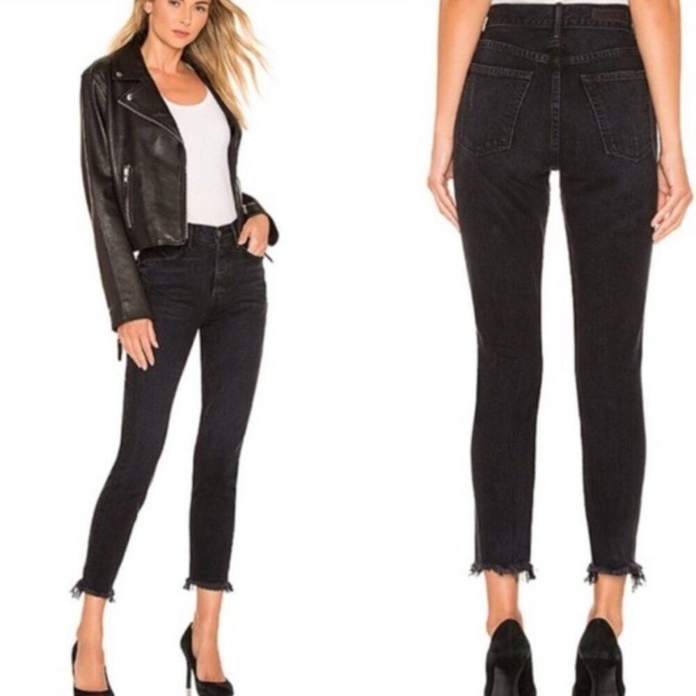 GRLFRND Karolina High Rise Skinny  in Black (east side) NWT Size 26 - Picture 3 of 3